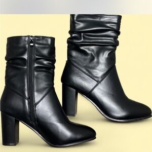 French Connection Black Heeled Boots